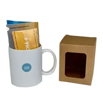 Kit Caneca Café com Chocolate, com embalagem