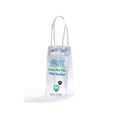 Sacola plástica personalizada.