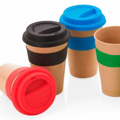 Copo Ecologico com Tampa de Silicone Personalizado