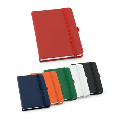 Caderno A6 em  sintético com capa dura - opções de cores