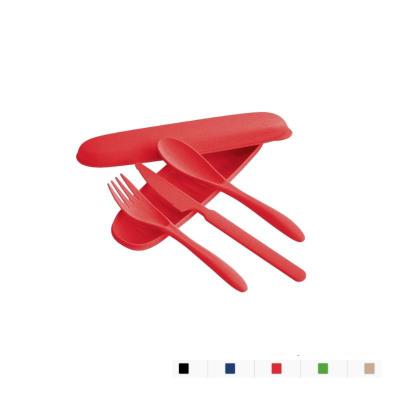 Kit de estojo com utensílios (incluso: garfo, faca e colher)