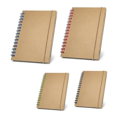 Caderno de bolso espiral com folhas pautadas