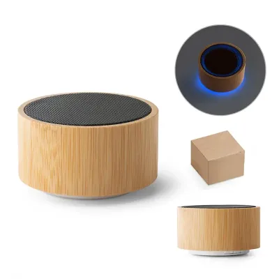 ARBER. Caixa de som portátil em bambu e ABS