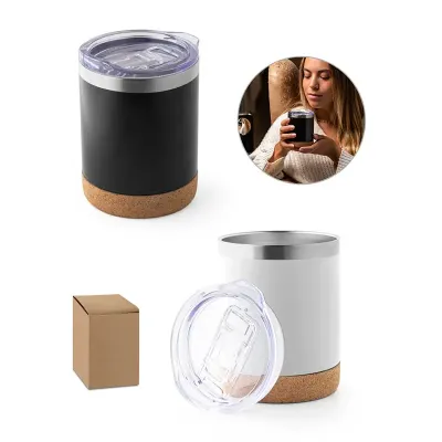 SOLBERG TUMBLER. Copo térmico de viagem em aço inox 400 mL