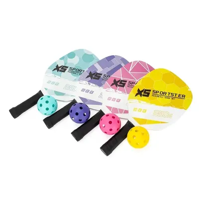 Kit Pickleball composto por 2 raquetes de madeira 