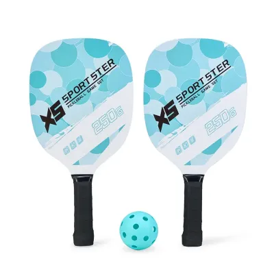 Kit Pickleball composto por 2 raquetes de madeira 