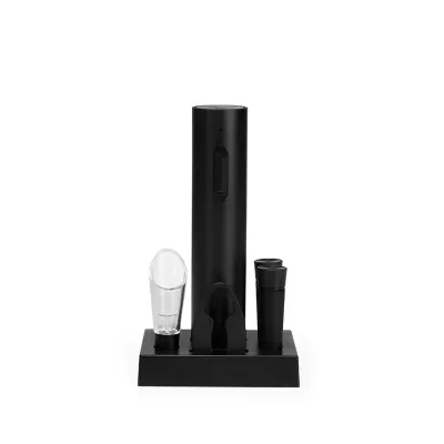 Kit vinho com seis peças, incluindo saca-rolhas recarregável 