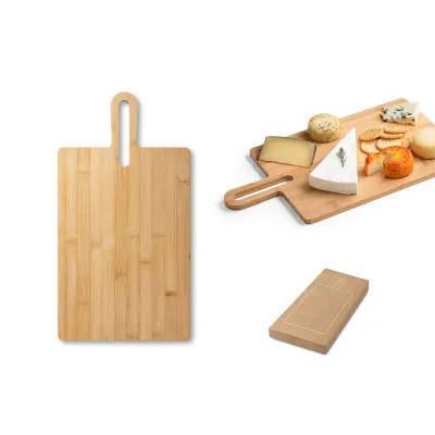 CARAWAY. Tábua de servir aperitivos em bambu com pega