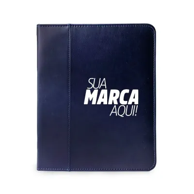 Pasta Caderno de Sintético Azul Personalizado