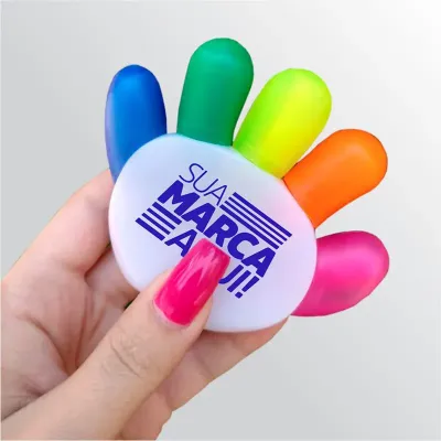 Marca texto branco plástico 