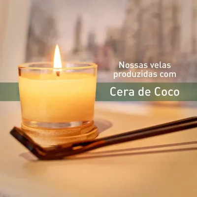 Vela cera de coco