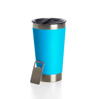 Copo Térmico Azul 500ml com Abridor