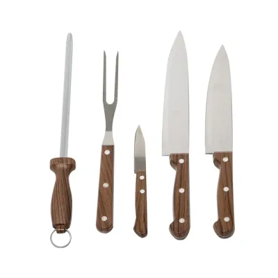 Kit Churrasco em Inox 5 Peças