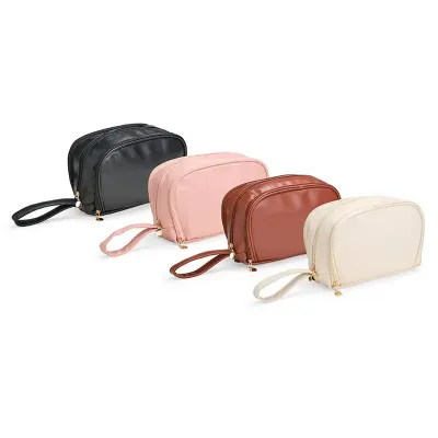 Nécessaire de Couro Sintético - opções de cores