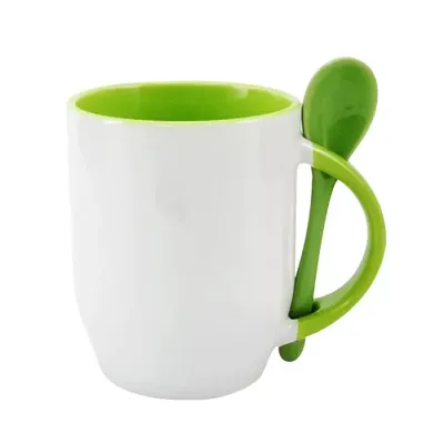 Caneca de Cerâmica 325ml com Colher