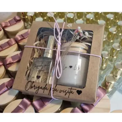 Kit vela e home spray em caixa
