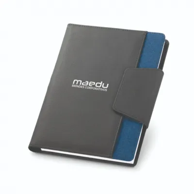 Caderno Capa A5 em Couro Sintético e Poliéster