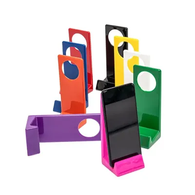 Suporte plástico para celular, diversas cores