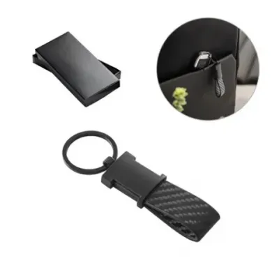 Chaveiro em Sintético com Textura em Fibra de Carbono e Metal SP9508