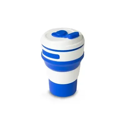 Copo Retrátil de Silicone 350ml 15062 Azul
