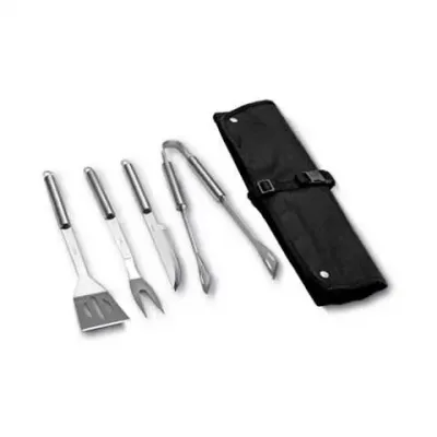 Kit Churrasco Inox 04 pçs