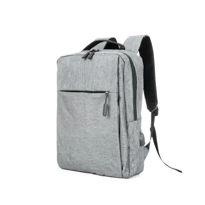 Mochila de Nylon USB Cinza