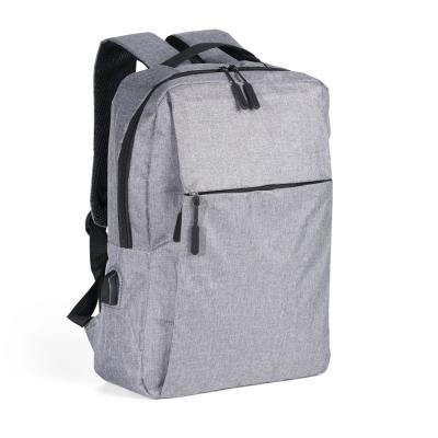 Mochila de Nylon USB 21L Promocional cinza