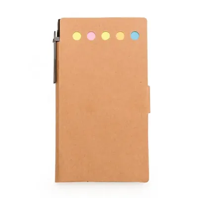 Bloco de Anotações com Autoadesivos e Caneta.