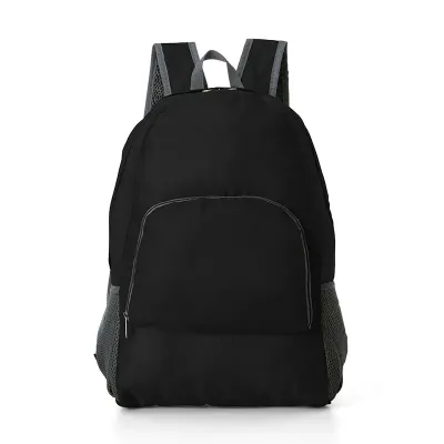 Mochila de Nylon Dobrável preta