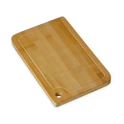 Tábua de corte com canaleta e acesso para gancho