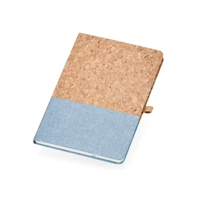 Caderneta A5 Cortiça Personalizada - azul