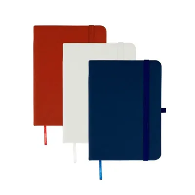 Caderneta emborrachada com elástico - cores