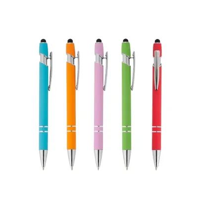 Caneta Metal Touch Com Logo - cores