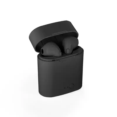 Fone De Ouvido Bluetooth com case carregador - preto