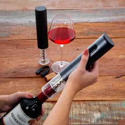 Saca-rolhas elétrico com led - 3