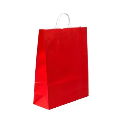 Sacola Kraft Grande Personalizada - vermelha