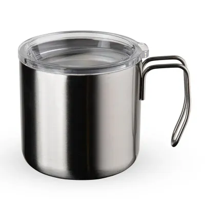 Caneca Inox Parede Dupla, com tampa