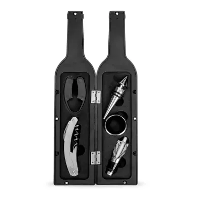 Kit vinho formato garrafa com 5 peças