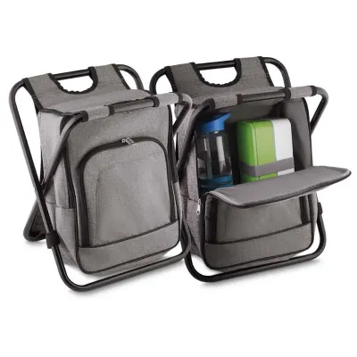 Mochila térmica que se transforma em apoio para assento/cadeira