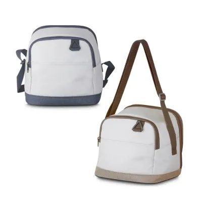 Bolsa térmica em tecido poliéster 600D com bolso frontal,