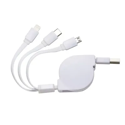 Cabo  entradas Lightning/iPhone, V8/Android e Tipo-C/Android