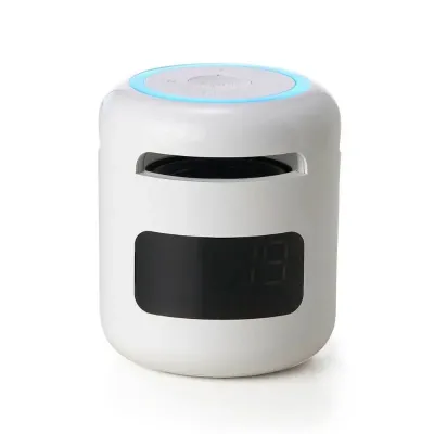 Caixa de som multimídia com relógio despertador