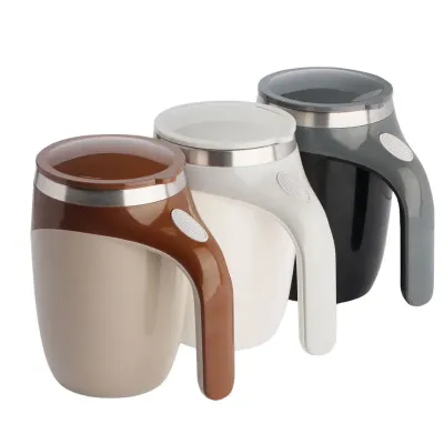 Caneca plástica mixer em aço inox na parte interna com capacidade de até 380ml