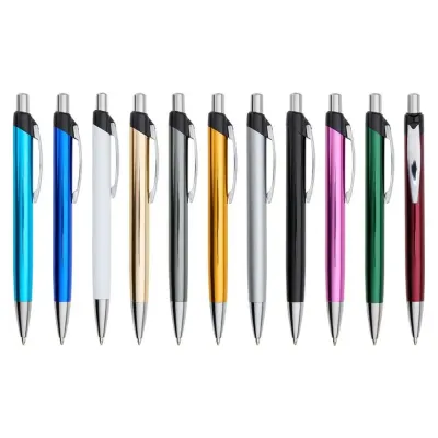 Caneta metálica com acionamento por clique