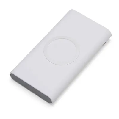 Power Bank 8000mAh com Carregamento via Indução - Branco
