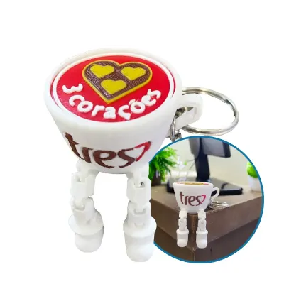 Chaveiro em formato de xícara de café