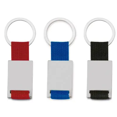 Chaveiro de metal retangular 