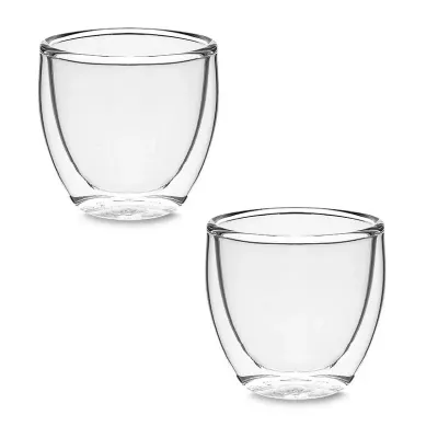 Conjunto com 2 copos de vidro borossilicato 