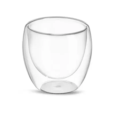 Copo de vidro borossilicato parede dupla 