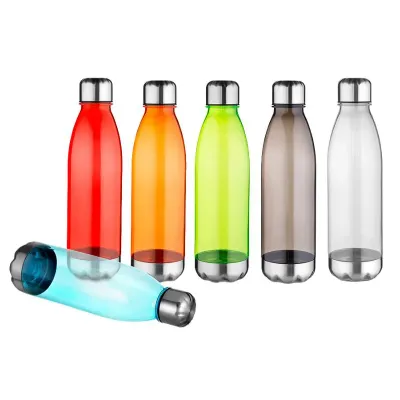 Garrafa plástica com capacidade de até 700 ml.
